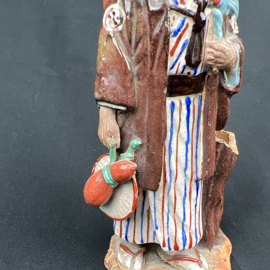 Okimono ceramique homme japon paysan Hedin Luc