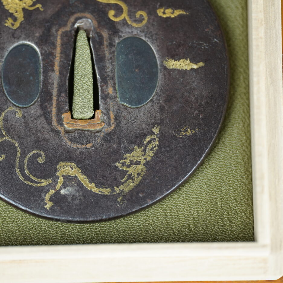 tsuba hira zogan dragons tigre bambou art samouraï Luc Hédin Kogeiya